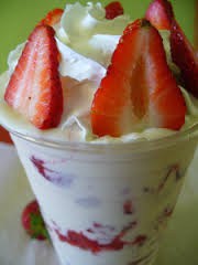 Fresas con crema